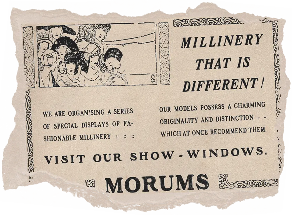 Morums Oriental Stores Ltd., Advert in The Sphinx, circa 1923